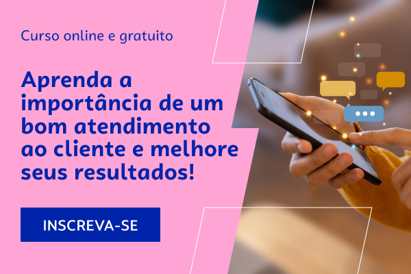 Banner do curso importância de um bom atendimento ao cliente